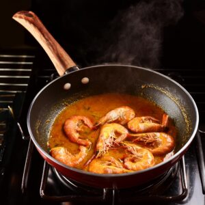 Cooking the Prawns and Making the Curry