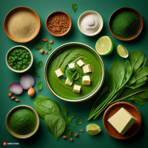 Ingredients for Palak Paneer