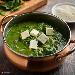 Making the Gravy Palak Paneer