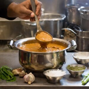 Preparing the Korma Gravy