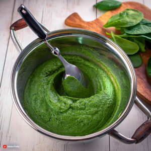 Preparing the Spinach Puree