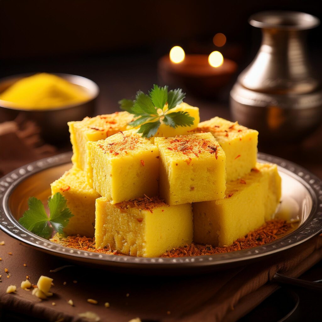 Serving Dhokla