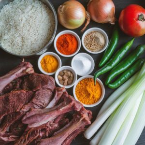 Ingredients for Mutton Biryani