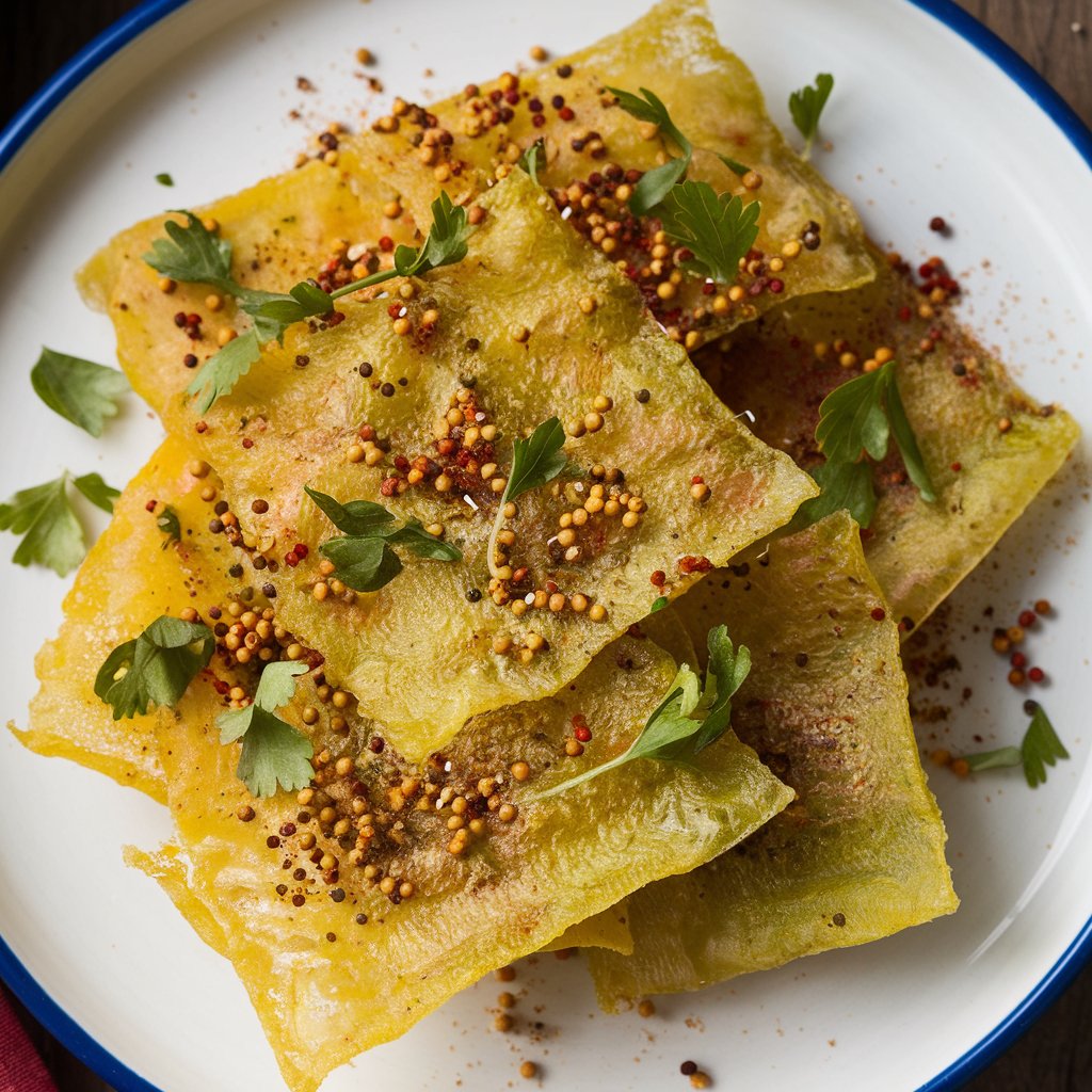 khandvi gujarati dish